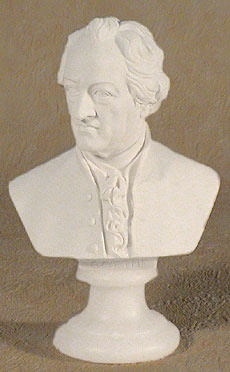 Büste Goethe, 15 cm, antikweiß